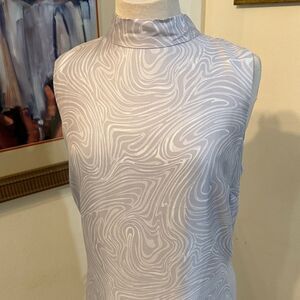 NWT J. McLaughlin Silver/ Gray Swirl Pattern Silk Blend Serafina  Dress Size XL